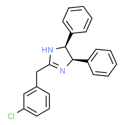 ChemSpider 2D Image | (4R,5S)-2-(3-Chlorobenzyl)-4,5-diphenyl-4,5-dihydro-1H-imidazole | C22H19ClN2