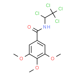 ChemSpider 2D Image | 3,4,5-Trimethoxy-N-(1,2,2,2-tetrachloroethyl)benzamide | C12H13Cl4NO4