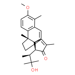 ChemSpider 2D Image | (4bR,9S)-9-[(2S)-3-Hydroxy-3-methyl-2-butanyl]-2-methoxy-1,4b,7-trimethyl-5,6-dihydro-4bH-pentaleno[1,6a-a]naphthalen-8(9H)-one | C25H32O3