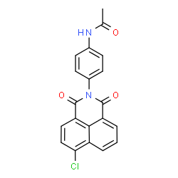 ChemSpider 2D Image | N-[4-(6-Chloro-1,3-dioxo-1H-benzo[de]isoquinolin-2(3H)-yl)phenyl]acetamide | C20H13ClN2O3