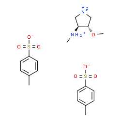 ChemSpider 2D Image | (3S,4S)-3-Methoxy-4-(methylammonio)pyrrolidinium bis(4-methylbenzenesulfonate) | C20H30N2O7S2