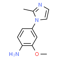 ChemSpider 2D Image | 2-Methoxy-4-(2-methyl-1H-imidazol-1-yl)aniline | C11H13N3O