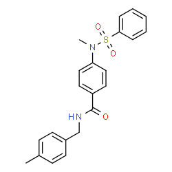 ChemSpider 2D Image | N-(4-Methylbenzyl)-4-[methyl(phenylsulfonyl)amino]benzamide | C22H22N2O3S