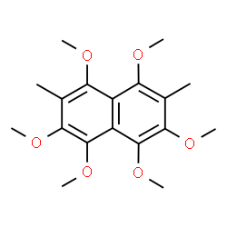 ChemSpider 2D Image | 1,2,4,5,7,8-Hexamethoxy-3,6-dimethylnaphthalene | C18H24O6