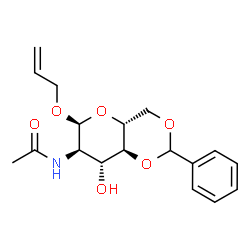 ChemSpider 2D Image | Allyl 2-acetamido-4,6-O-benzylidene-2-deoxy-alpha-D-glucopyranoside | C18H23NO6