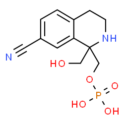 ChemSpider 2D Image | [7-Cyano-1-(hydroxymethyl)-1,2,3,4-tetrahydro-1-isoquinolinyl]methyl dihydrogen phosphate | C12H15N2O5P