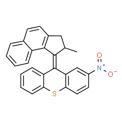ChemSpider 2D Image | (9E)-9-(2-Methyl-2,3-dihydro-1H-cyclopenta[a]naphthalen-1-ylidene)-2-nitro-9H-thioxanthene | C27H19NO2S