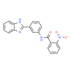 ChemSpider 2D Image | N-[3-(1H-Benzimidazol-2-yl)phenyl]-2-nitrobenzamide | C20H14N4O3
