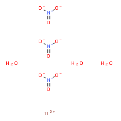 ChemSpider 2D Image | Thallium(3+) nitrate hydrate (1:3:3) | H6N3O12Tl