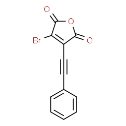 ChemSpider 2D Image | 3-Bromo-4-(phenylethynyl)-2,5-furandione | C12H5BrO3