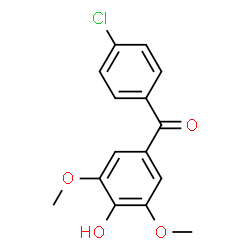 ChemSpider 2D Image | (4-chlorophenyl) (4-hydroxy-3,5-dimethoxyphenyl) ketone | C15H13ClO4