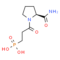 ChemSpider 2D Image | 1-(3-Phosphonopropanoyl)-L-prolinamide | C8H15N2O5P