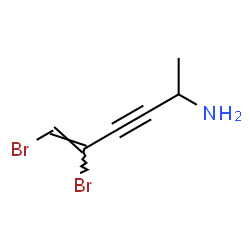 ChemSpider 2D Image | (5Z)-5,6-Dibromo-5-hexen-3-yn-2-amine | C6H7Br2N