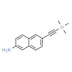 ChemSpider 2D Image | 6-[(Trimethylsilyl)ethynyl]-2-naphthalenamine | C15H17NSi