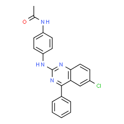 ChemSpider 2D Image | N-{4-[(6-Chloro-4-phenyl-2-quinazolinyl)amino]phenyl}acetamide | C22H17ClN4O