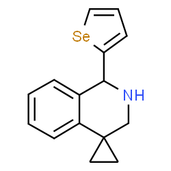 ChemSpider 2D Image | 1'-(2-Selenophenyl)-2',3'-dihydro-1'H-spiro[cyclopropane-1,4'-isoquinoline] | C15H15NSe