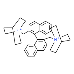ChemSpider 2D Image | 1,1'-[1,1'-Binaphthalene-2,2'-diylbis(methylene)]bis(1-azoniabicyclo[2.2.2]octane) | C36H42N2