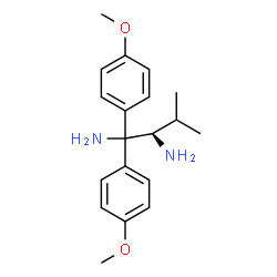 ChemSpider 2D Image | (2R)-1,1-Bis(4-methoxyphenyl)-3-methyl-1,2-butanediamine | C19H26N2O2