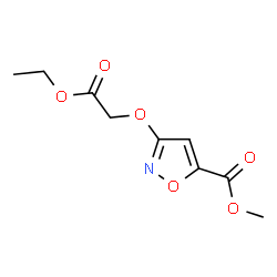 ChemSpider 2D Image | Methyl 3-(2-ethoxy-2-oxoethoxy)-1,2-oxazole-5-carboxylate | C9H11NO6