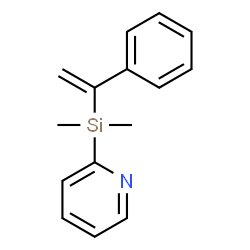 ChemSpider 2D Image | 2-[Dimethyl(1-phenylvinyl)silyl]pyridine | C15H17NSi