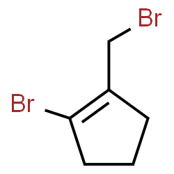 ChemSpider 2D Image | 1-Bromo-2-(bromomethyl)cyclopentene | C6H8Br2