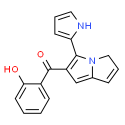 ChemSpider 2D Image | (2-Hydroxyphenyl)[5-(1H-pyrrol-2-yl)-3H-pyrrolizin-6-yl]methanone | C18H14N2O2