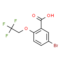ChemSpider 2D Image | 5-Bromo-2-(2,2,2-trifluoroethoxy)benzoic acid | C9H6BrF3O3