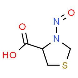 ChemSpider 2D Image | 3-Nitroso-4-Thiazolidinecarboxylic Acid | C4H6N2O3S