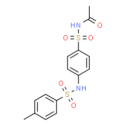 ChemSpider 2D Image | N-[(4-{[(4-Methylphenyl)sulfonyl]amino}phenyl)sulfonyl]acetamide | C15H16N2O5S2