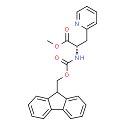ChemSpider 2D Image | Methyl N-[(9H-fluoren-9-ylmethoxy)carbonyl]-3-(2-pyridinyl)-L-alaninate | C24H22N2O4