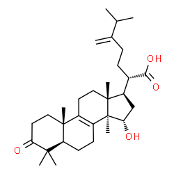 ChemSpider 2D Image | (15alpha)-15-Hydroxy-24-methylene-3-oxolanost-8-en-21-oic acid | C31H48O4