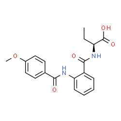 ChemSpider 2D Image | (2S)-2-({2-[(4-Methoxybenzoyl)amino]benzoyl}amino)butanoic acid | C19H20N2O5