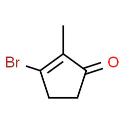 ChemSpider 2D Image | 3-Bromo-2-methyl-2-cyclopenten-1-one | C6H7BrO