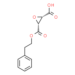 ChemSpider 2D Image | (2S,3R)-3-[(2-Phenylethoxy)carbonyl]-2-oxiranecarboxylic acid | C12H12O5