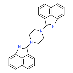 ChemSpider 2D Image | 2,2'-(1,4-Piperazinediyl)bis(benzo[cd]indole) | C26H20N4