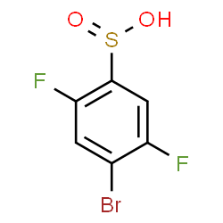ChemSpider 2D Image | 4-Bromo-2,5-difluorobenzenesulfinic acid | C6H3BrF2O2S