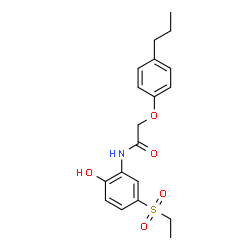 ChemSpider 2D Image | N-[5-(Ethylsulfonyl)-2-hydroxyphenyl]-2-(4-propylphenoxy)acetamide | C19H23NO5S
