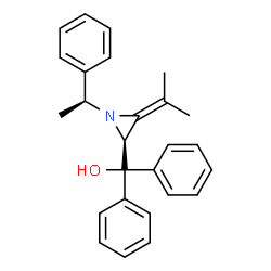 ChemSpider 2D Image | {(2S)-3-Isopropylidene-1-[(1S)-1-phenylethyl]-2-aziridinyl}(diphenyl)methanol | C26H27NO