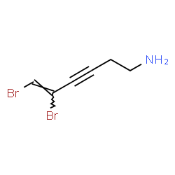 ChemSpider 2D Image | (5Z)-5,6-Dibromo-5-hexen-3-yn-1-amine | C6H7Br2N