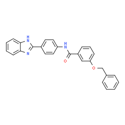 ChemSpider 2D Image | N-[4-(1H-Benzimidazol-2-yl)phenyl]-3-(benzyloxy)benzamide | C27H21N3O2
