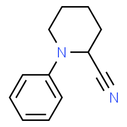 ChemSpider 2D Image | 1-Phenyl-2-piperidinecarbonitrile | C12H14N2