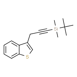 ChemSpider 2D Image | [3-(1-Benzothiophen-3-yl)-1-propyn-1-yl](dimethyl)(2-methyl-2-propanyl)silane | C17H22SSi