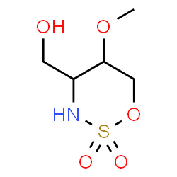 ChemSpider 2D Image | (5-Methoxy-2,2-dioxido-1,2,3-oxathiazinan-4-yl)methanol | C5H11NO5S