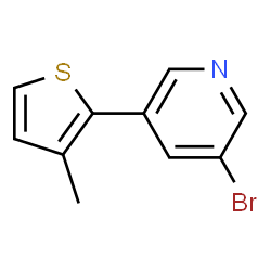 ChemSpider 2D Image | 3-Bromo-5-(thiophen-3-yl)pyridine | C10H8BrNS