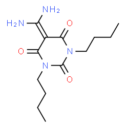 ChemSpider 2D Image | 1,3-dibutyl-5-(diaminomethylidene)-1,3-diazinane-2,4,6-trione | C13H22N4O3