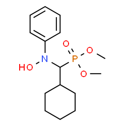 ChemSpider 2D Image | Dimethyl {cyclohexyl[hydroxy(phenyl)amino]methyl}phosphonate | C15H24NO4P