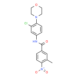 ChemSpider 2D Image | N-[3-Chloro-4-(4-morpholinyl)phenyl]-3-methyl-4-nitrobenzamide | C18H18ClN3O4