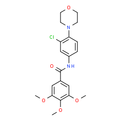 ChemSpider 2D Image | N-[3-Chloro-4-(4-morpholinyl)phenyl]-3,4,5-trimethoxybenzamide | C20H23ClN2O5