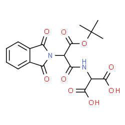 ChemSpider 2D Image | {[3-tert-butoxy-2-(1,3-dioxo-1,3-dihydro-2H-isoindol-2-yl)-3-oxopropanoyl]amino}propanedioic acid | C18H18N2O9
