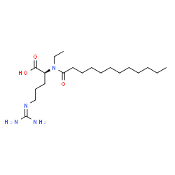 ChemSpider 2D Image | N~5~-(Diaminomethylene)-N~2~-dodecanoyl-N~2~-ethyl-L-ornithine | C20H40N4O3